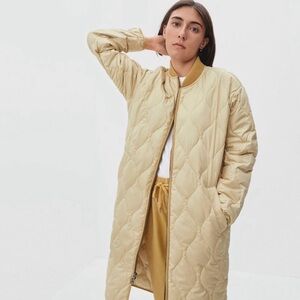 Everlane ReNew Long Liner in Wheat
